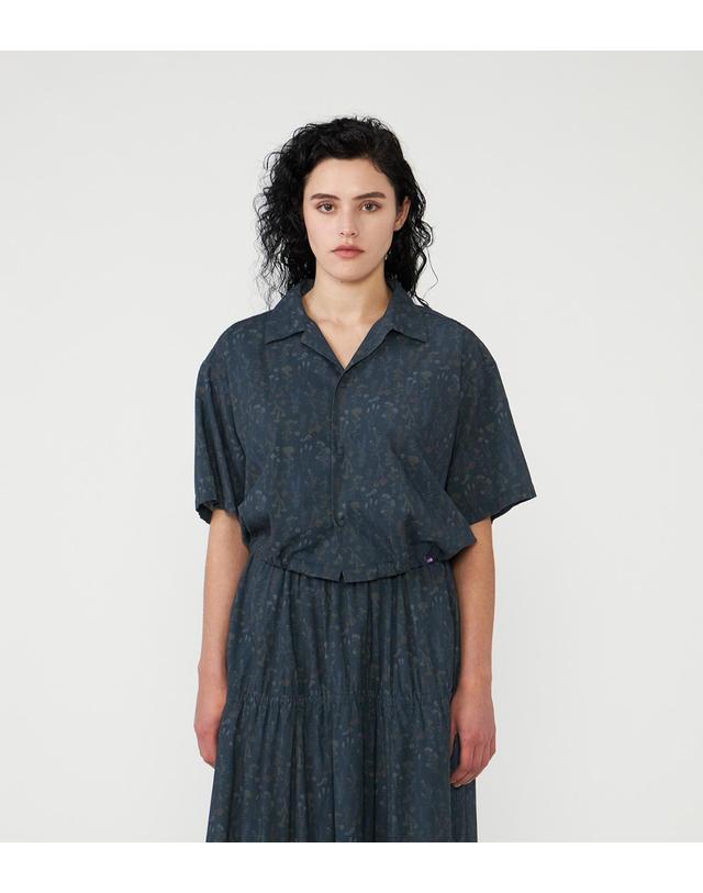 노스페이스 퍼플라벨 노스페이스 퍼플라벨 Flower Printed Cropped Shirt 크롭 셔츠 N26FG008 착용컷