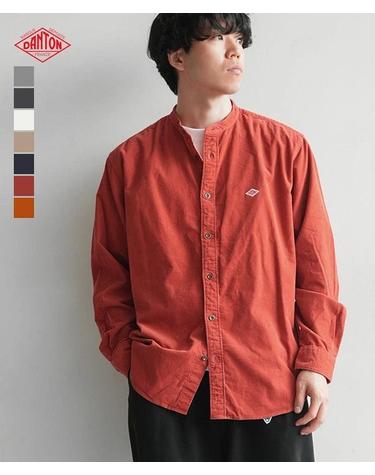 단톤 DANTON 코듀로이 밴드 칼라 롱슬리브 긴팔 셔츠 남성 남방 DT-B0291MCD