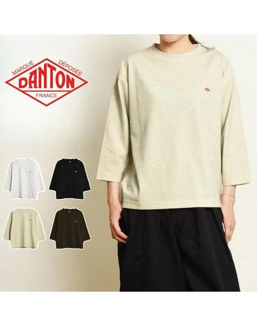 단톤 DANTON 여성 7부 소매 크루넥 코튼 티셔츠 4컬러 DT-C0131TCB