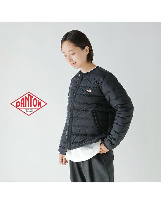 단톤 단톤 DANTON 여성 크루넥 이너 다운 자켓 경량 패딩 점퍼 5컬러 DT-A0001RRT 착용컷