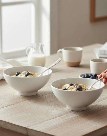 RAK 라크 포셀린 호텔 접시 화이트 볼 스프볼 대접 (시리얼볼) 14cm 2P 세트
