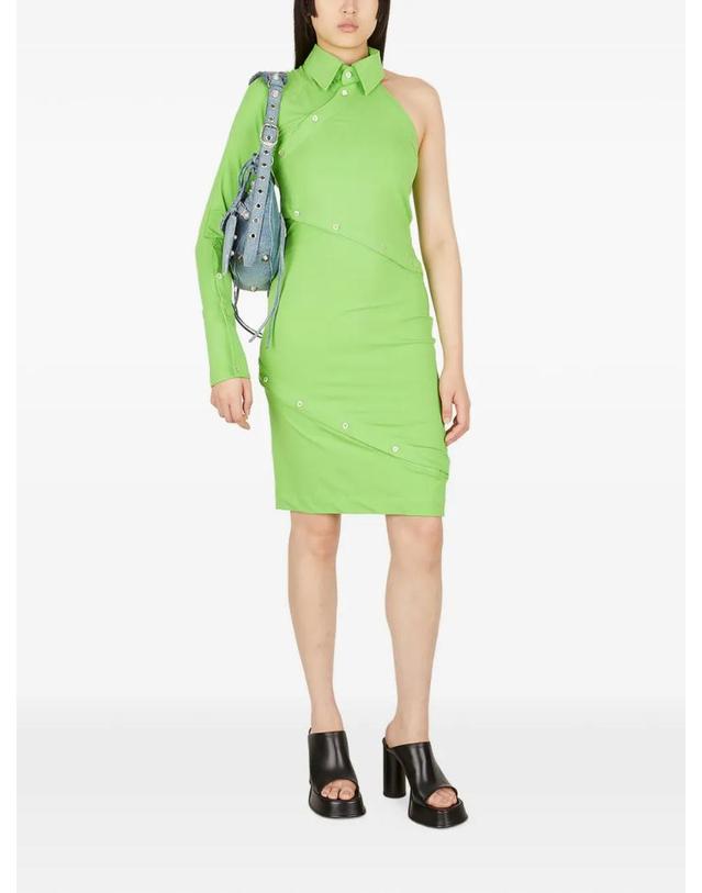 니나모우나 [해외직구] 26 FW Ninamounah 칼라 버튼 컷아웃 드레스 D03APPLEGREEN TP454559386 착용컷