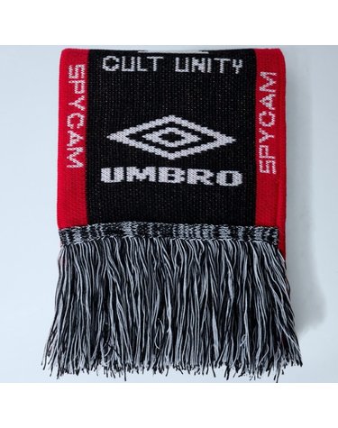 [해외직구] 26 FW 엄브로 Cult Unity 컬트 유니티 자카드 프린지 머플러 레드블랙 UBMW232YA11 BLK0042