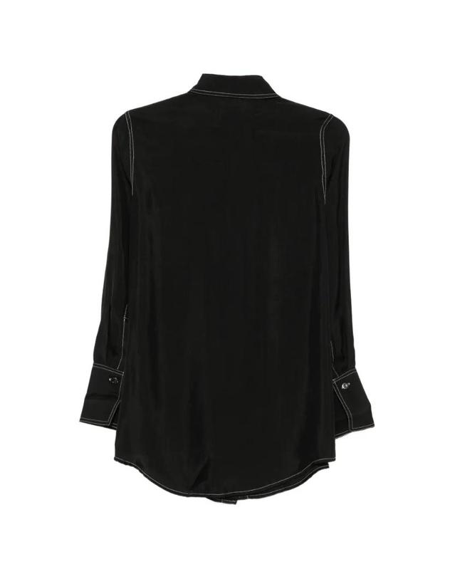 송포더뮤트 [해외직구] 26 FW 송 포 더 뮤트 배색 스티치 셔츠 262WSH011CUPDBLK TP457572520 착용컷