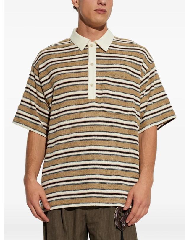송포더뮤트 [해외직구] 26 FW 송 포 더 뮤트 striped short sleeve polo shirt 262MTS037 TP459366403 착용컷