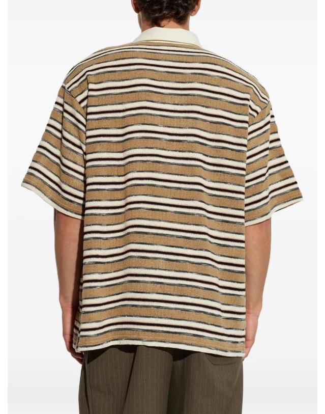 송포더뮤트 [해외직구] 26 FW 송 포 더 뮤트 striped short sleeve polo shirt 262MTS037 TP459366403 착용컷
