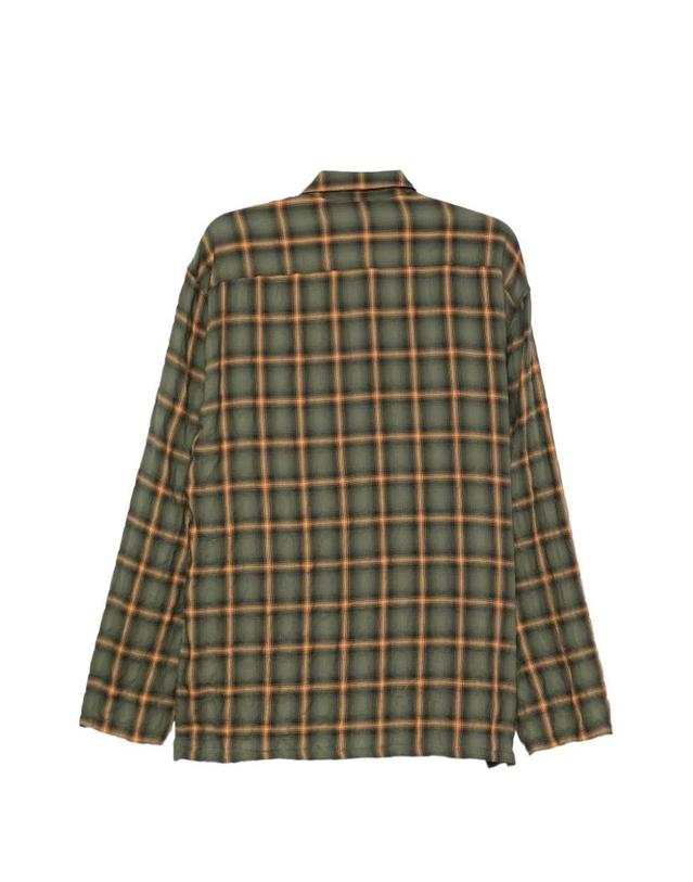 송포더뮤트 [해외직구] 26 FW 송 포 더 뮤트 check pattern patch detail shirt 262MSH074SHRCGRN TP459427713 착용컷