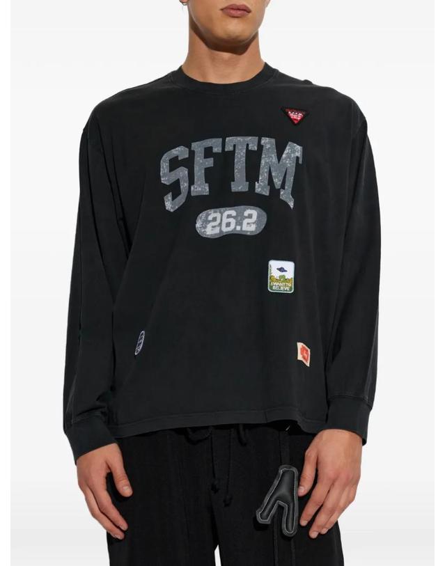 송포더뮤트 [해외직구] 26 FW 송 포 더 뮤트 logo print patch detail T shirt 262MJP017P20 TP459407439 착용컷