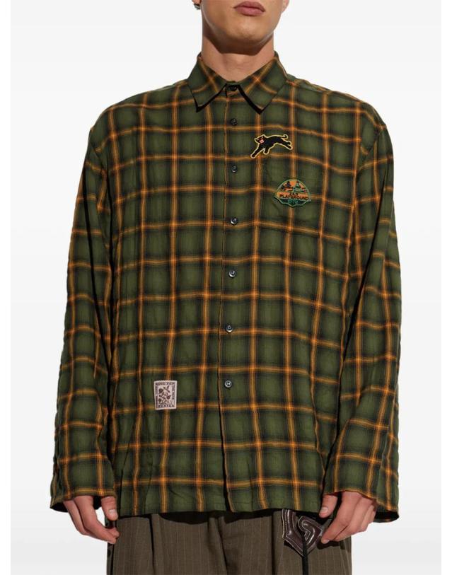 송포더뮤트 [해외직구] 26 FW 송 포 더 뮤트 check pattern patch detail shirt 262MSH0740 TP459279949 착용컷