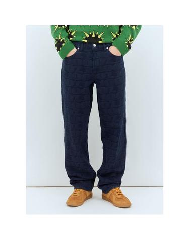 [해외직구] 26 FW 어웨이크NY 올오버 자카드 코튼 데님 진 AWK FW24 DM001 DEEP NAVY