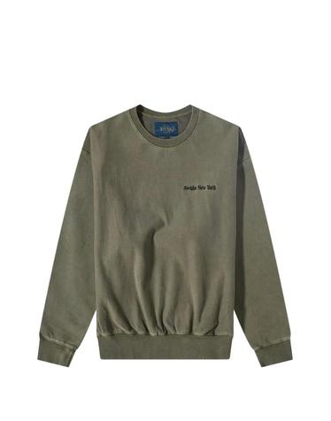[해외직구] 26 FW Awake NY 피그먼트 다이 로고 자수 크루 넥 스웨트셔츠 AWKFW22CN001MOSS TP456087346
