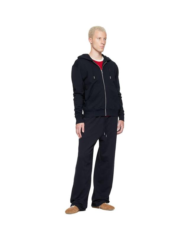 세바고 [해외직구] 26 FW 아미 파리스 블랙 코튼 아미 드 꾀흐 집업 후드티 262482M202001 착용컷