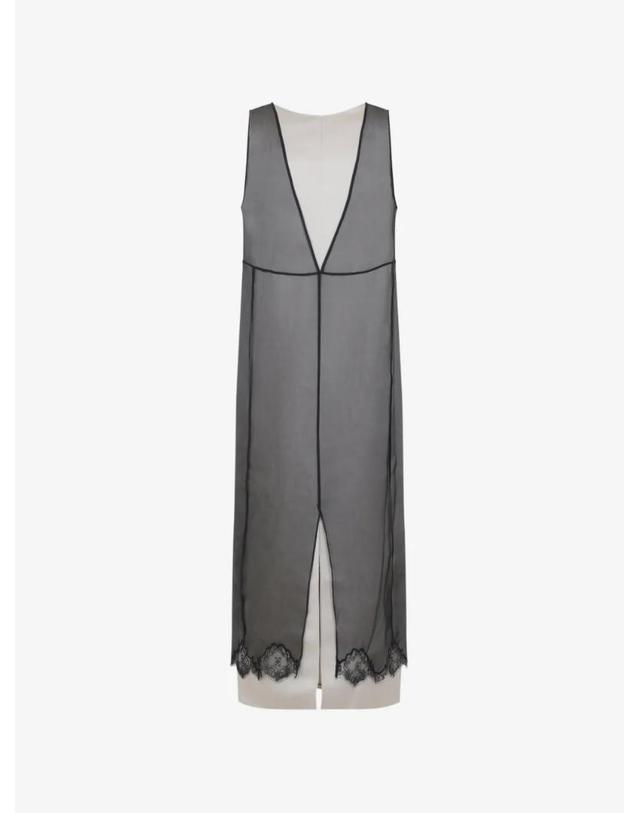 까르뱅 [해외직구] 26 FW 까르뱅 lace trimmed silk midi dress 6262K21320 TP459843680 착용컷