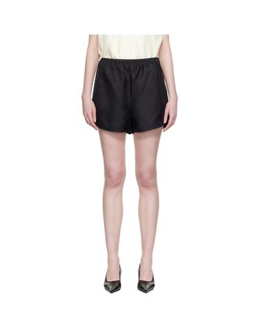 [해외직구] Loulou de Saison 블랙 카보 엘라스틱 실크 쇼츠 CABO TP874403623