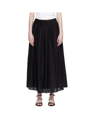 [해외직구] 26 FW Loulou de Saison 블랙 나야 코튼 맥시 스커트 262473F093000