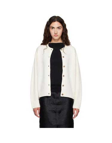 [해외직구] 26 FW Loulou de Saison 오프 화이트 아이더 LDS 울 캐시미어 가디건 262473F095013