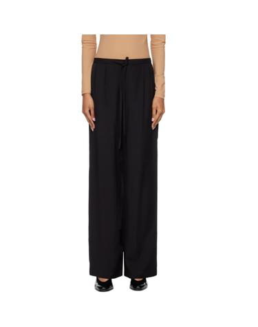 [해외직구] 26 FW Loulou de Saison 블랙 엘론 스트레이트 핏 드로우스트링 슬랙스 262473F087005