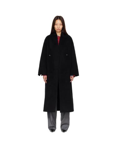 [해외직구] 26 FW Loulou de Saison 블랙 아리스 오버사이즈 더블 브레스트 코트 262473F059004