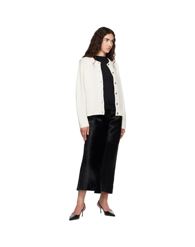 루루 드 시종 [해외직구] 26 FW Loulou de Saison 오프 화이트 아이더 LDS 울 캐시미어 가디건 262473F095013 착용컷