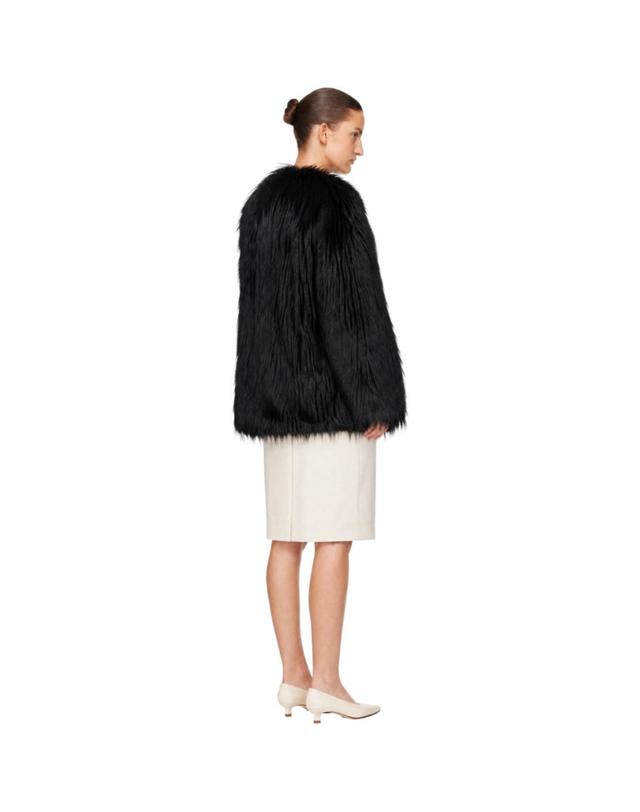 루루 드 시종 [해외직구] 26 FW Loulou de Saison 블랙 로우 퍼 코트 262473F059001 착용컷