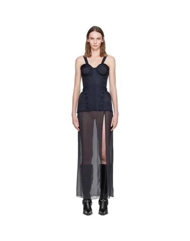 [해외직구] 26 FW KNWLS 네이비 세이블 맥시 드레스 262148F055000