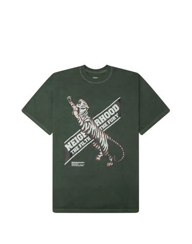 [해외직구] 26 FW 네이버후드 타이거 프린트 티셔츠 252PCNHST17GRN TP456365642