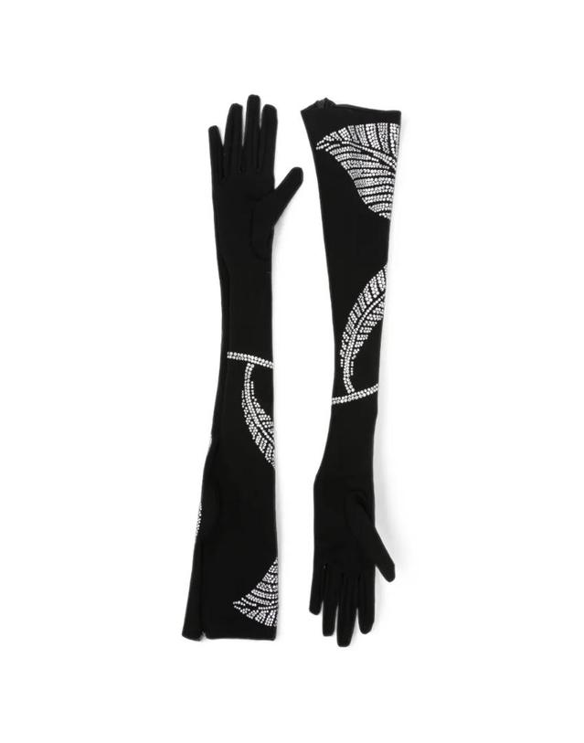 데이비드 코마 [해외직구] 26 FW 데이비드 코마 크리스털 장식 롱 장갑 SS26DKGLOVES03 TP457370989 착용컷