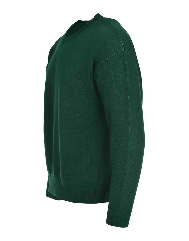 패밀리 퍼스트 [해외직구] 25FW 패밀리퍼스트 니트 Made Of 울 블렌드 SWF2502GREEN TP576331032 착용컷
