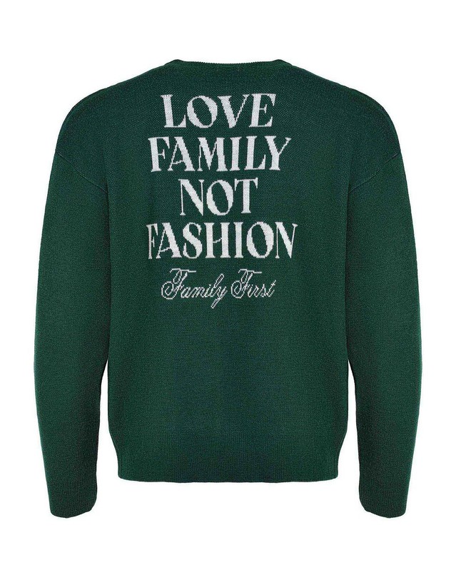 패밀리 퍼스트 [해외직구] 25FW 패밀리퍼스트 니트 Made Of 울 블렌드 SWF2502GREEN TP576331032 착용컷