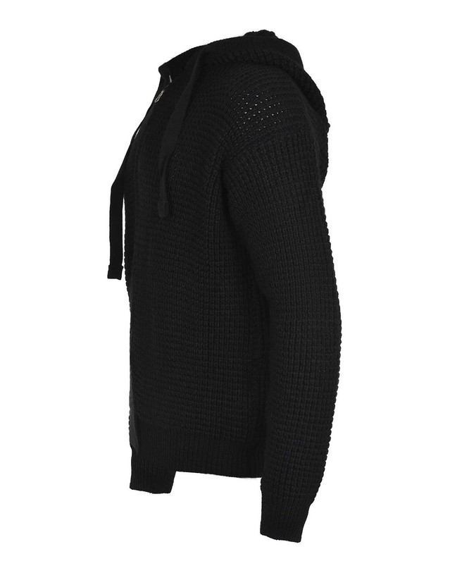 패밀리 퍼스트 [해외직구] 25FW 패밀리퍼스트 스웨트 셔츠 Made From A 울 블렌드 SWF2507BLACK TP576331020 착용컷