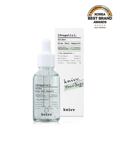 [무료배송][미백/광채] 크니브 프로폴리스 24k골든 글로우 샷 생기 보습 수분 앰플 30ml