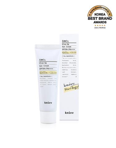 [무료배송] [톤업/광채] 크니브 UV 글로우 업 수분 선크림 50ml (SPF50+/PA++++)