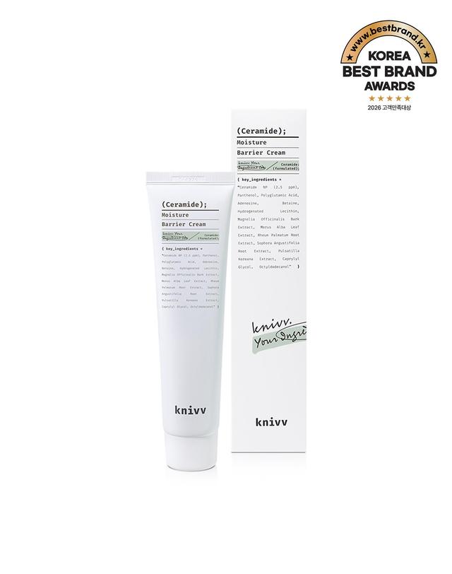 크니브 [듀오세트][피부장벽/보습] 크니브 세라마이드 모이스처 배리어 수분 크림 100ml+100ml 착용컷