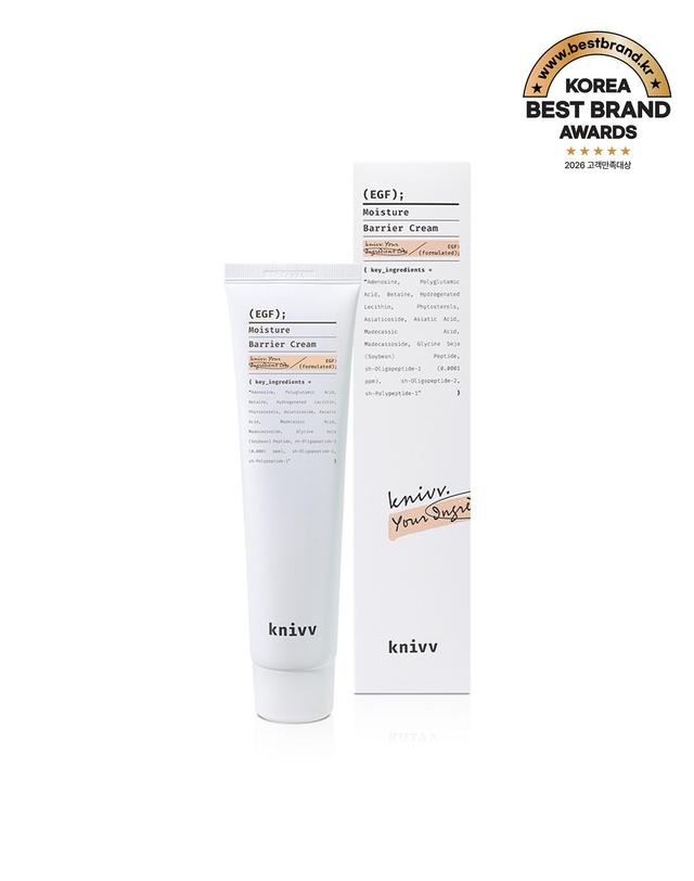 크니브 [듀오1+1][피부재생] 크니브 EGF 모이스처 배리어 탄력 수분 크림 100ml+100ml 착용컷
