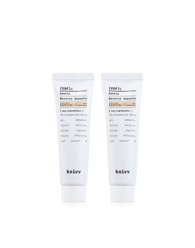 크니브 [듀오1+1][피부재생] 크니브 EGF 젠틀 리버스 탄력 수분 앰플 30ml+30ml 착용컷
