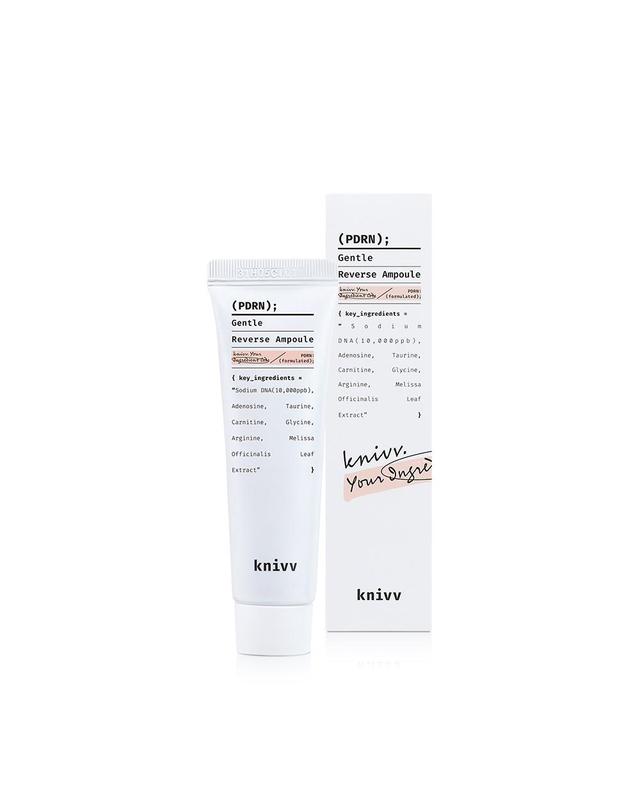 크니브 [듀오1+1][화잘먹/물광] 크니브 PDRN 젠틀 리버스 수분 앰플 30ml+30ml 착용컷