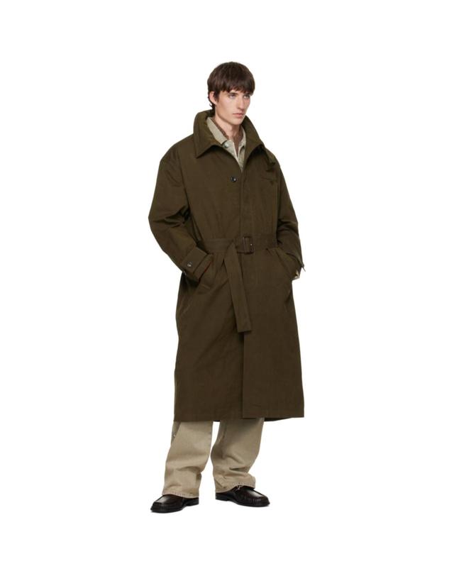 블루마블 [해외직구] 26 FW 블루마블 카키 퍼넬 트렌치 코트 262950M176000 착용컷