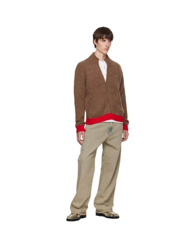 블루마블 [해외직구] 26 FW 블루마블 베이지 다트 스티치 데님 진 262950M186003 착용컷