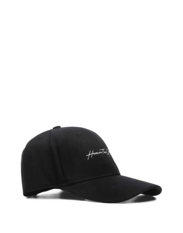 오너 더 기프트 [해외직구] 26 FW 아너 더 기프트 스크립트 로고 자수 베이스볼 캡 HTG260370004BLK TP459769243 착용컷