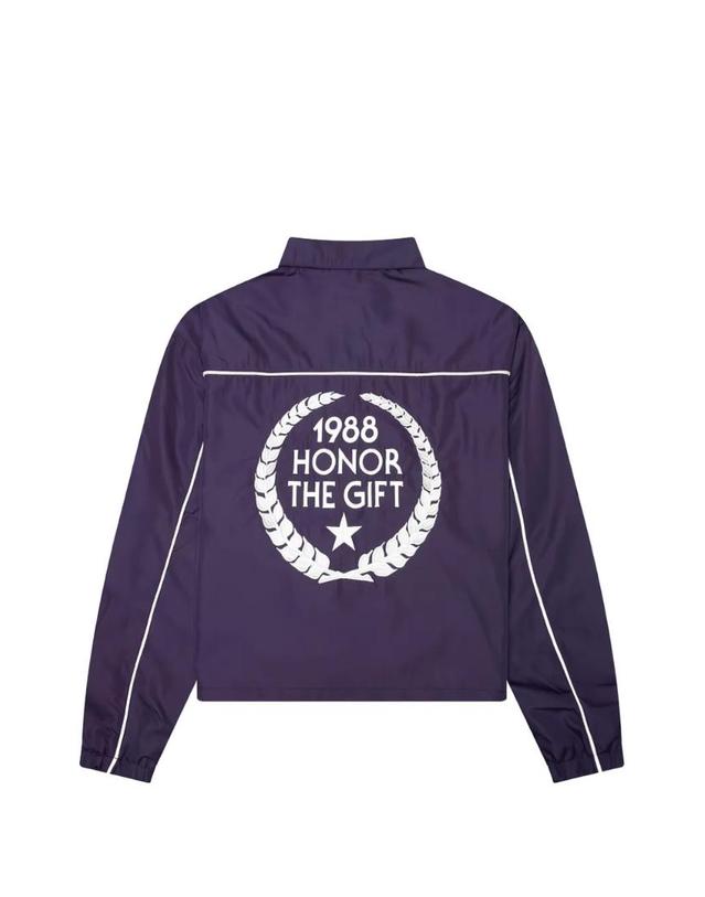 오너 더 기프트 [해외직구] 26 FW 아너 더 기프트 허니콤 로고 자수 트랙재킷 HTG260340009PURP TP460565687 착용컷