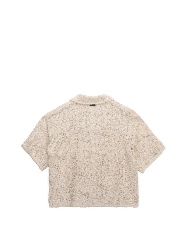 오너 더 기프트 [해외직구] 26 FW 아너 더 기프트 마인드 메이즈 크로셰 셔츠 HTG260145NAT TP454699881 착용컷