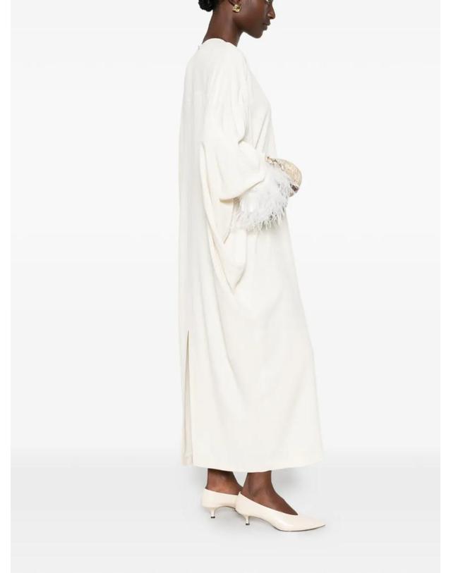 알베르타페레티 [해외직구] 26 FW 알베르타페레티 feather trim maxi dress AEF262MA04045127 TP459132914 착용컷