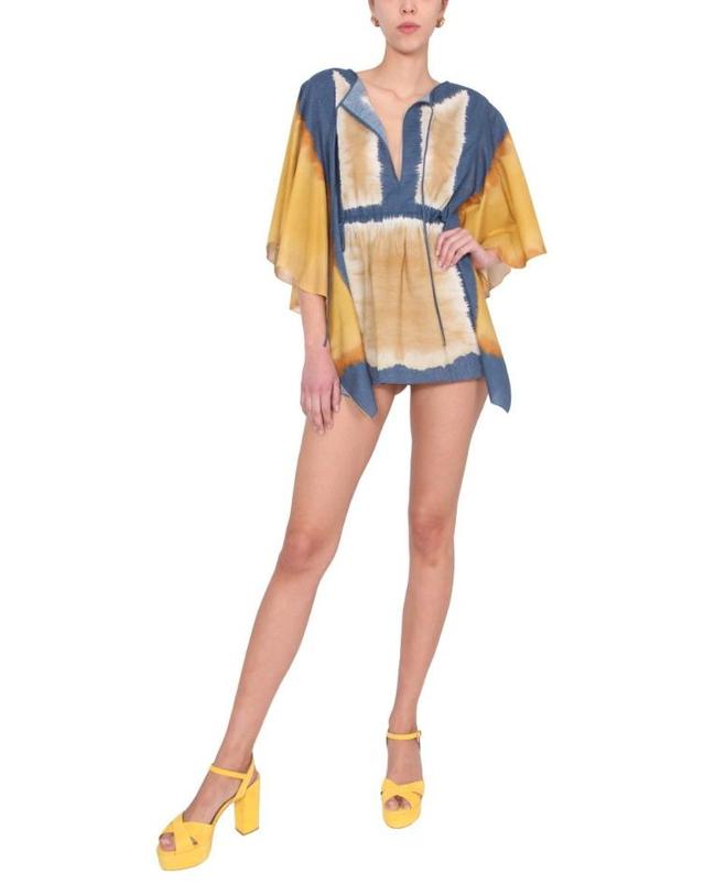 알베르타페레티 [해외직구] 21SS 알베르타 페레티 타이 DYE 프린트 CAFTAN 540601461087 TP572892897 착용컷