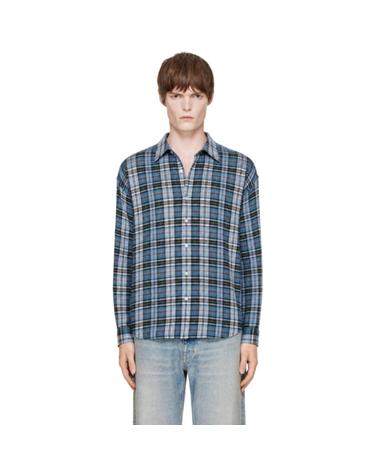 [해외직구] 26 FW SUNFLOWER 블루 스테이블 셔츠 262468M192010