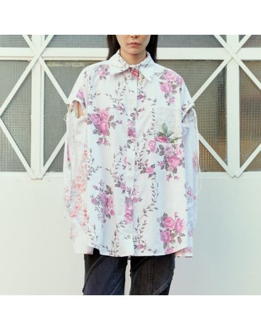 [해외직구] 26 FW 레이브 리뷰 여성 엘리 플라워 코튼 셔츠 FW2311 WF