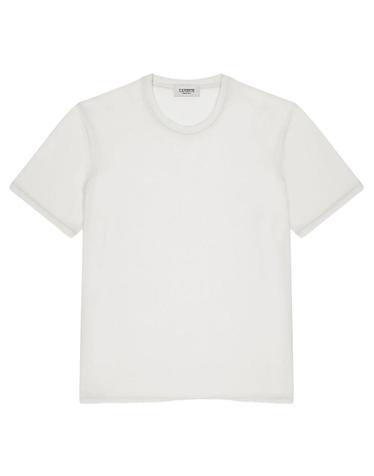 라니우스 [해외직구] 25SS 라네우스 화이트 코튼 블렌드 크루 넥 T 셔츠 S5LAMATH049001 TP572989708
