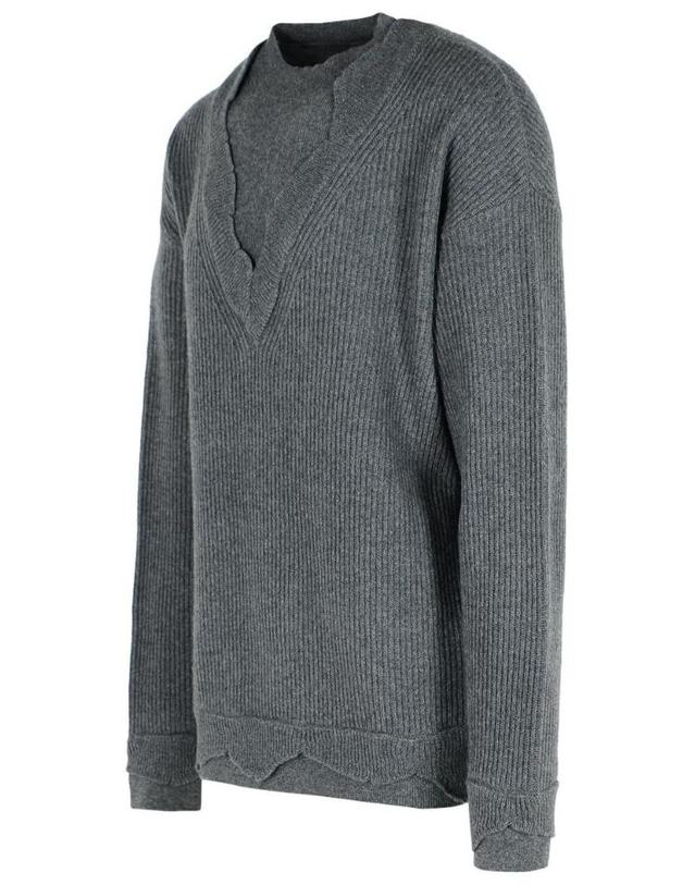 라니우스 [해외직구] 25FW 라네우스 Grey 울 블렌드 스웨터 F5LAMAJP13310007 TP572982735 착용컷