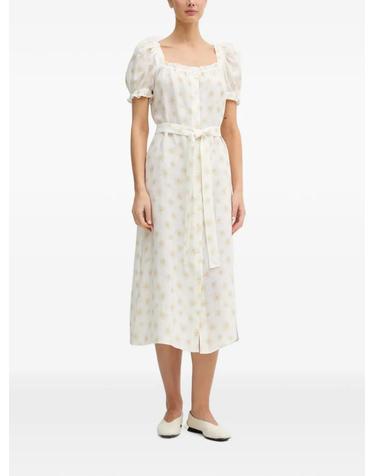 [해외직구] 26 FW SLEEPER 브리짓 데이지 프린트 벨트 리넨 미디 드레스 BRDR01F028N TP457524110
