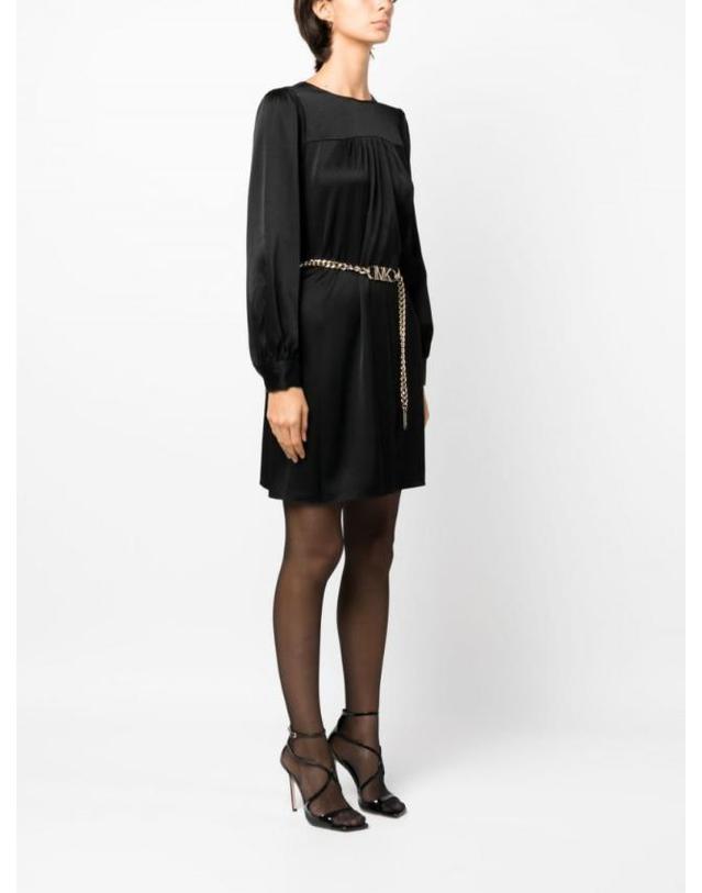 마이클 코어스 [해외직구] 23FW 마이클코어스 블랙 triacetate 블렌드 드레스 MF381R799G001 TP580631346 착용컷