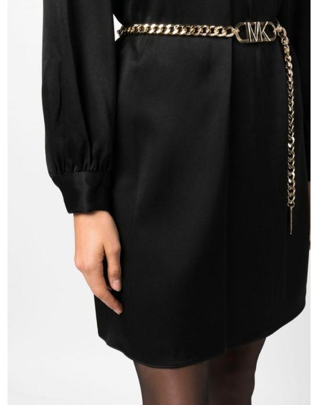 마이클 코어스 [해외직구] 23FW 마이클코어스 블랙 triacetate 블렌드 드레스 MF381R799G001 TP580631346 착용컷